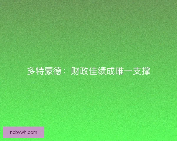 多特蒙德：财政佳绩成唯一支撑